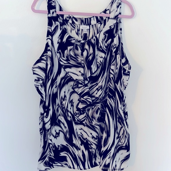 Avenue Tops - #337 B&W Ruffled Cami